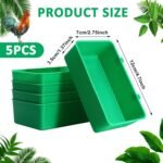 5 Pcs Bird Feeder for Cage, Small Bird Food Bowls for Cage, Bird Cage Accessories for Budgies Cockatiel Lovebird Small Birds Canary Finch - Image 2