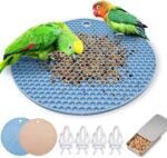7 Pcs Bird Foraging Puzzle Toys Sets Silicone Birds Slow Feeder Mats Parrot Cage Food Clip Bird Enrichment Foraging Toys for Parakeet, Cockatiel, Budgies, African Grey - Image 2