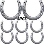 8 PCS Horseshoe Wall Decor,Lucky Cast Iron Horse Shoes for Decorations,Crafts,Wedding,Birthday,Cowboy Party,Western Party Favors Supplies - Image 2