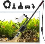 AQQA Aquarium Gravel Cleaner, 6-in-1 Electric Fish Tanks Gravel Vacuum Cleaner Set for Remove Dirt, Change Water, Wash Sand, Water Shower, Water Circulation (20W, 320GPH) - Image 2