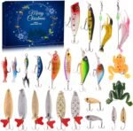 Advent Calendar Fishing Christmas Countdown - 24 Days Fishing Lures Set for Fisher Adult Men Teen Boys - 2024 Xmas Surprise Gift - Image 2