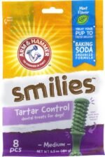 Arm & Hammer For Pets Brushies Dental Treats for Dogs | Dog Dental Chews with Baking Soda Fight Bad Breath, Plaque & Tartar without Brushing | Mint Flavor, 8 Pcs - Image 2