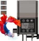 Automatic Fish Feeder for Aquarium with Timer,LCD Display-320ML Large Capacity AdjustableFish Feeder Automatic Dispenser,Operated Feeders for Goldfish, Automatic Turtle Feeder for Vacation (Black) - Image 2