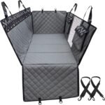 Back Seat Extender, Car Seat Cover for Dogs with Hard Bottom as a Hammock Bridge for Pets Travel, Waterproof Back Seat Protector Fits for Standard Cars & SUVs (Gray) - Image 2