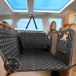 Back Seat Extender for Dogs- Holds 400LBS, Dog Car Seat Cover for Backseat Hard Bottom 100% Waterproof Non-Slip Scratch Resistant Dog Hammock for Car SUVs Truck, Universal Size -Premium Black - Image 2
