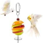 Bird Food Holder, Bird Skewer Bird Feeder Toy Bird Food Treat Skewer Stainless Steel Bird Parrot Skewer Small Animal Fruit Vegetable Holder Foraging Toy Foraging Hanging Food Feeder for Bird (15cm) - Image 2