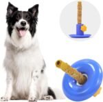 Bully Stick Bolt for Dogs Dog Treat Holder, Hold on to Last bite - Securely Firm to Help Prevent Choking, Dog Safety Device - Silicone Covering for Floor Protection and Noise Reduction (Blue) - Image 2
