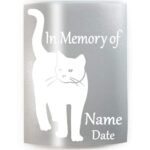 CAT MEMORIAL Body - ADD YOUR CUSTOM WORDS, COLOR & SIZE - In Memory of Vinyl Decal Sticker A - Image 2