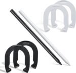 COCONUT Horseshoes Outside Game for Kids, Metal Horse Shoes Game Kit Includes 4 Horseshoes 2 Stakes, Backyard Beach Outdoor Game for Kids and Family - Image 2