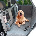 Car Dog Cover Back Seat - Car Hammock for Dogs Waterproof - Dog Car Seat Cover for Backseat with Mesh Window Multiple Pockets for Car/SUV Nonslip Rubber Back Washable - Image 2