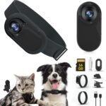 Cat Camera Collar, HD 1080P Wireless Dog Collar Camera with 16GB SD Card, Sport Action Camera Cat Collar Camera for Pet Supplies Video Records Camera for Cats Dogs Presents, Black - Image 2