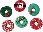 Christmas Donuts Dog Treats- Set of 6- Wreath, Santa, Present & More! - Image 2