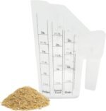 Clear Plastic Feed Scoop with Measurement Markings, Durable Sturdy Handle, Reusable Pellet Scoop for Horse Goat Sheep Cattle Stable Feeding, Large - Image 2