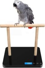 Digital Pet Bird Scale, Parrot Training Weight Scale with Perch, 0.05 Ounce Accuracy,70 Ounce Capacity, Easy Clean Black Glass Platform Suitable for Parrot and Macaws - Image 2