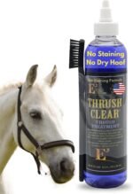 E3 Thrush Clear for Horses - 8oz - Non-Staining Quick Acting Formula. Horse Thrush Treatment. Hoof Hardener. Applicator Brush Included. - Image 2