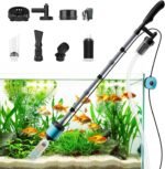Electric Aquarium Gravel Cleaner, Multifunction Fish Tank Cleaner, 6 in 1 Fish Tank Cleaning Tools, Automatic Aquarium Vacuum Gravel Cleaner Set for Change Water, Wash Sand, Water Circulation - Image 2