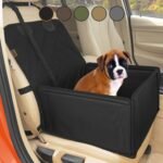 Extra Stable Dog Car Seat - Robust Car Dog Seat or Puppy Car Seat for Small to Medium-Sized Dogs - Reinforced Walls and 3 Belts - Waterproof Pet Car Seat for Back and Front Seat (Black) - Image 2