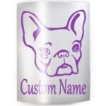 FRENCH BULLDOG Dog - ADD YOUR CUSTOM WORDS, COLOR & SIZE - Frenchie Dog Pet Vinyl Decal Sticker E - Image 2