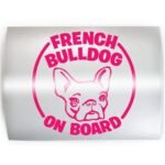 FRENCH BULLDOG ON BOARD - PICK COLOR & SIZE - Dog Breed Frenchie Vinyl Decal Sticker C - Image 2