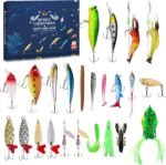 Fishing Lure Advent Calendar 2024 24 Days of Fishing Bait Christmas Advent Calendar 2024 Fishing Gift for Fishermen Adult Teen Boys Mystery Tackle Box Surprise Countdown - Image 2