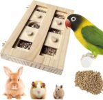 FlidRunest Extra-Large Wooden Bird Foraging Box Toy, Bird Puzzle Toy Seed Food Feeder, Enrichment Foraging Toy for Parrot, Parakeet, Cockatiel, Conure, Sun Conures, African Grey, Macaw - Image 2