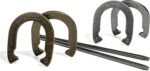 Franklin Sports Horseshoe Set - Cast iron Horseshoes and Steel Stakes - Official Size and Weight - Perfect for Yard and Beach - Recreational - Image 2