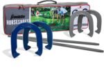 Franklin Sports Horseshoes Sets - Metal Horseshoe Game Sets for Adults + Kids - Official Weight Steel Horseshoes - Beach + Lawn Horseshoes Sets - Sets Include (4) Horseshoes and (2) Ground Stakes - Image 2