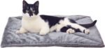 Furhaven ThermaNAP Self-Warming Cat Bed for Indoor Cats & Small Dogs, Washable & Reflects Body Heat - Quilted Faux Fur Reflective Bed Mat - Gray, Small - Image 2
