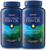 GNC Triple Strength Fish Oil, 2 Pack, for Join, Skin, Eye, and Heart Health - Image 2