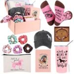 Horse Lover Gifts for Women Horse Stuff Cool Gifts for Horse Lovers Include Horse Tumbler Mug Makeup Bag Baseball Hat Bracelet Hair Band Socks Card for Birthday Christmas - Image 2