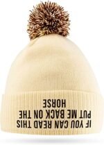 If You Can Read This Put Me Back On The Horse - Cute Bobble Beanie Hat for Horse Girl - Horse Riding Gifts for Girls - Image 2