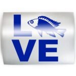 Love Word CICHLID Fish - PICK COLOR & SIZE - Aquarium Cichlids Keeper Breeder Vinyl Decal Sticker E - Image 2