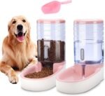 Meikuler Pets Auto Feeder 3.8L,Food Feeder and Water Dispenser Set for Small & Big Dogs Cats and Pets Animals (Pink) - Image 2