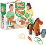 Melissa & Doug Feed & Groom Horse Care Play Set With Plush Stuffed Animal (23 pcs) - Pretend Play Horse Plush Toys For Girls And Boys Toddlers Ages 1+, Multi-colored - Image 2