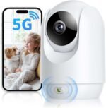 Misucu Wireless Camera Indoor, Cameras for Home Security 5G&2.4G WiFi, Pet/Baby Camera with Phone App, One-Click Call, Motion Tracking, Patrol, Pan/Tilt, 2-Way Talk, Work w/Alexa and Google Assistant - Image 2