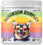 Mushroom Complex Treats for Dogs with Reishi, Shiitake, and Turkey Tail Mushrooms for Cognition and Immune Boosting Supports Digestive Health and Reduces Inflammation DHA EPA Turmeric Kelp 30 Chews - Image 2