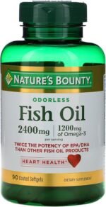 Nature's Bounty Fish Oil, Supports Heart Health, 2400mg, Coated Softgels, 90 Ct. - Image 2