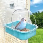 No Mess Bird Feeder for Cage, Parrot Feeder Cage Accessories, Parakeet Seed Food Feeder Drinker for Cage, Cockatiel Squirrel Finch Lovebirds Budgies Canary - Image 2