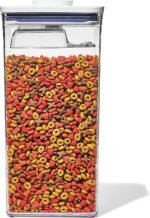 OXO Good Grips Pet POP Container – 6.0 Qt/5.7 L with Half Scoop |Ideal for up to 6.5lbs of Dog Food or 4.5lbs of Cat Food | Airtight Dog and Cat Food Storage Container | BPA Free, Clear - Image 2