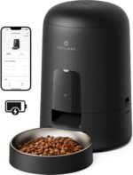 PETLIBRO Automatic Cat Feeder, Wi-Fi Rechargeable Cat Food Dispenser Battery-Operated with 30-Day Life, AIR 2.4G Wi-Fi Timed Pet Feeder for Cat & Dog, 2L Auto Cat Feeder, Black - Image 2