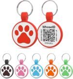 QR Code Cat Tag, Modifiable Pet Online Profile, Multiple Emergency Contact, Scannable QR Code, Instant Location Email Alert, Collar Accessories (Medium to Large Breeds - 1.25", Red) - Image 2