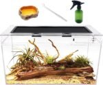 Reptile Terrarium,10 Gallon Reptile Tank 20" x 10"x 11",for Insect，Fish，Tarantula，Hermit Crab，Jumping Spider，Iguana，Tortoise，Leopard Gecko，Frog，Bearded Dragon - Image 2