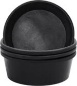 Sadnyy 4 Pcs Rubber Feeder Pan, 4 Quart Rubber Feed Pan Utility Horse Feed Bucket Rubber Dog Bowl Horse Feeder for Cats Dogs Goats Horses Chicken Dust Bath Container Animal Feeding, 10.6 x 4.1 Inch - Image 2