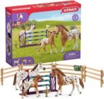 Schleich Horse Club, Horse Toys for Girls and Boys, Lisa's Tournament Training Horse Set with Appaloosa Horse Toys, 17 Pieces, Ages 5+ - Image 2