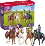 Schleich Horse Club Ride Out 40-Piece Playset Horse Gifts for Girls & Boys Ages 5+ with 4 Horse Rider Girls, 4 Horse Toys and Horse-Riding Accessories - Image 2