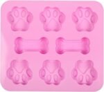 Silicone Puppy Treat Molds Puppy Paw Print & Dog Bone Shaped Molds Dog Treat Molds Used for Baking Chocolate Candy Jelly Ice Cubes - Image 2