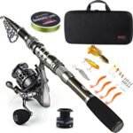 Sougayilang Fishing Rod Combos with Telescopic Fishing Pole Spinning Reels Fishing Carrier Bag for Travel Saltwater Freshwater Fishing - Image 2