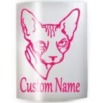 Sphynx Cat - ADD YOUR CUSTOM WORDS - PICK COLOR & SIZE -Cat Feline Breed Pet Vinyl Decal Sticker C - Image 2