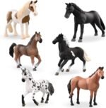 Terra by Battat – 6 Pcs 6" Horse Figurines – Horse Toy Set – Realistic Plastic Animal Figurines – Collectible Horse Gift for Kids 3+ – Party Decorations - Image 2