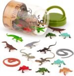 Terra by Battat – 60 Pcs Lizards Animal Tube – Realistic Plastic Animal Toys – Reptile & Amphibian Figurines – Frog, Alligator, Snake & More for Kids and Toddlers 3+ - Image 2